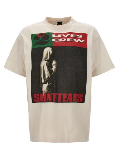 Saint Mxxxxxx Lives Crew T-shirt In White