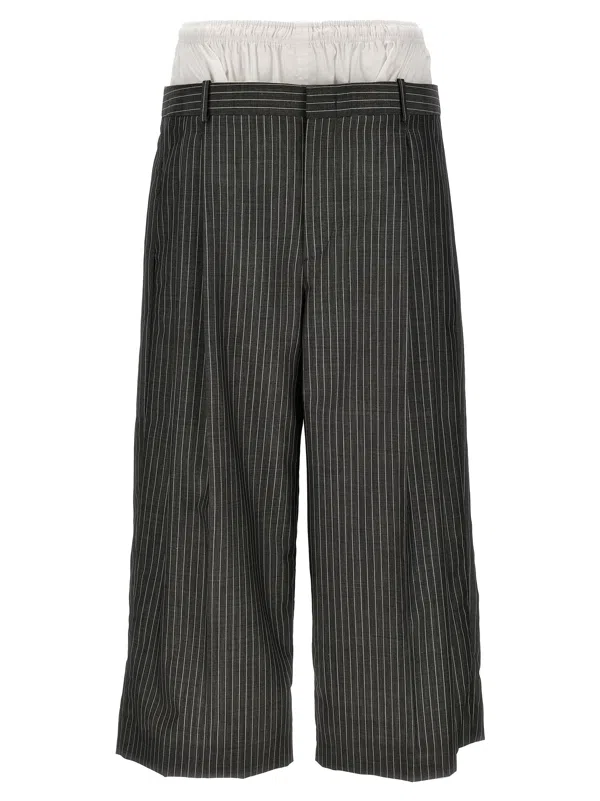 Hed Mayner White Embroidered Sweatpants