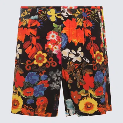Moschino Multicolour Flower Shorts In Red