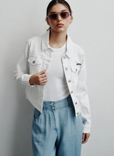 Dkny Women's Trucker Jacket In White