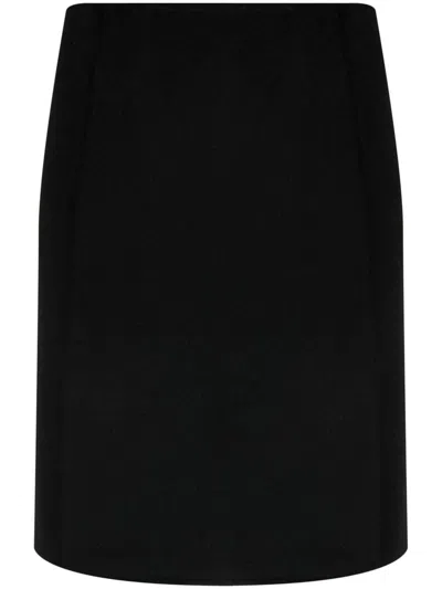 P.a.r.o.s.h . Above-knee Wool Skirt In Nero