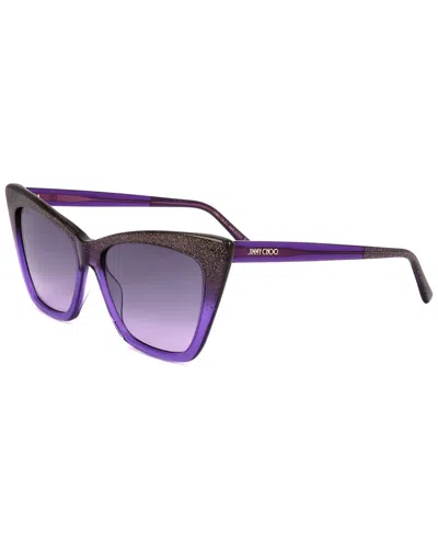 Jimmy Choo Women's Lucine 55mm Polarized Sunglasses In Purple