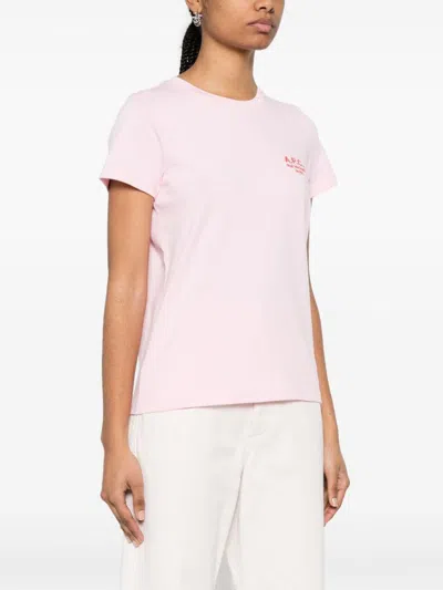 Apc A.p.c. T-shirts And Polos In Pink
