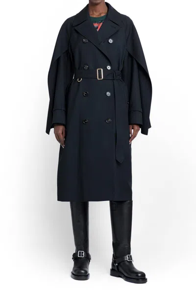 Burberry Coats In Black