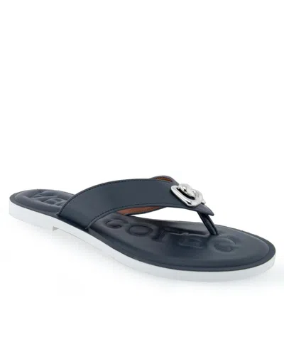 Aerosoles Galen Flip Flop In Black Pu