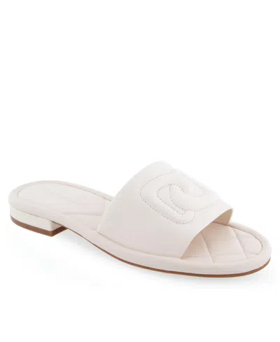 Aerosoles Jilda Slide Sandal In Eggnog Leather