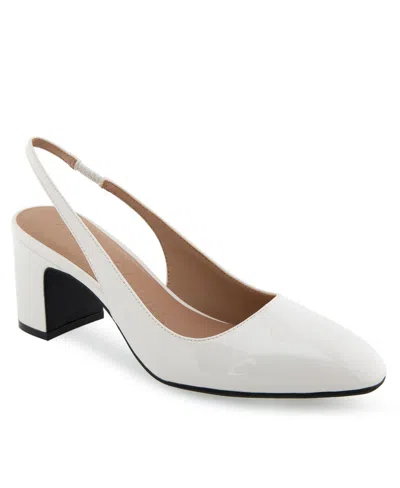 Aerosoles Mags Slingback Pump In Eggnog Patent Pu