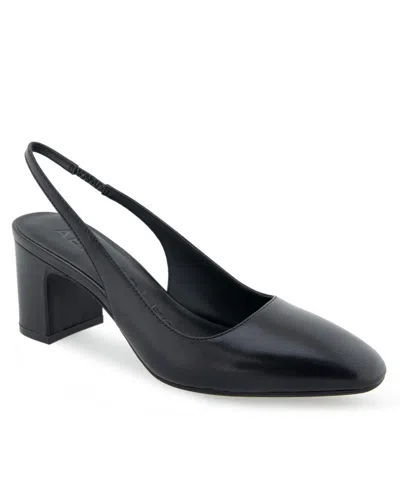 Aerosoles Mags Slingback Pump In Black Leather