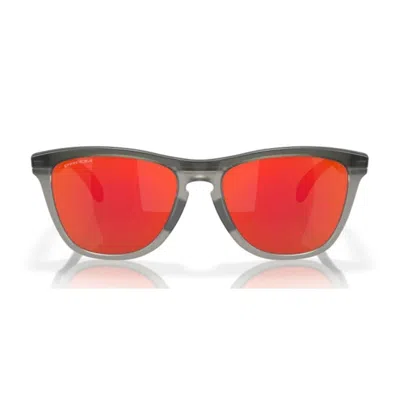 Oakley Unisex Sunglasses, Frogskins Range Low Bridge Fit Oo9284a In Matte Gray Smoke,gray Ink