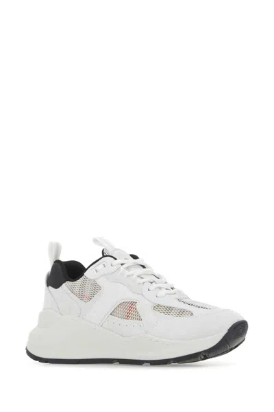 Burberry Leather Sneakers In White