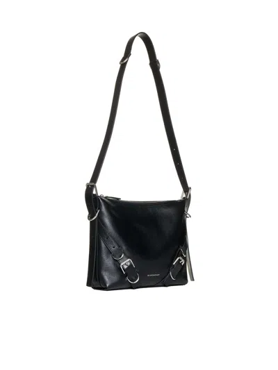 Givenchy Voyou Leather Crossbody Bag In Black