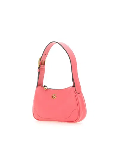 Gucci Aphrodite Mini Leather Shoulder Bag In Pink