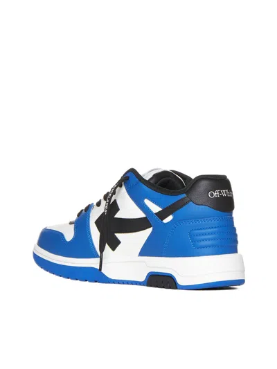 Off-white Black White And Blue Leather Out Of Office Trainers