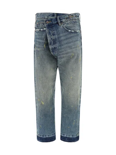R13 Jeans In Gold Clinton Blue
