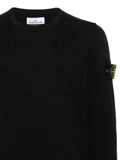 Stone Island T-shirt With Patch In Black
