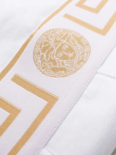 Versace 2-pairs Medusa Briefs In Bianco E Oro