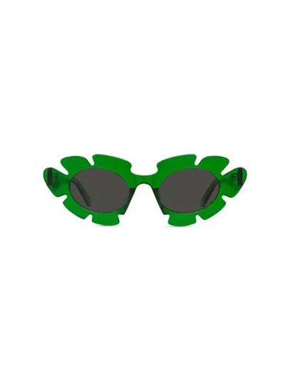 Loewe Flower Frame Sunglasses In Green