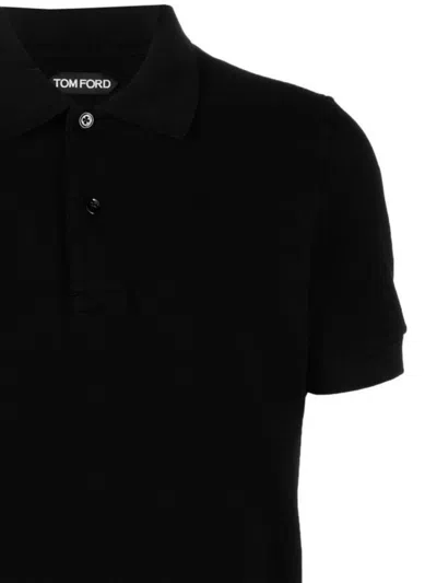 Tom Ford Short Sleeve Polo Shirt In Black