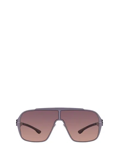 Ic! Berlin Sunglasses In Shiny - Aubergine