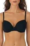 Le Mystere Soft Touch Lace Trim Bra In Black