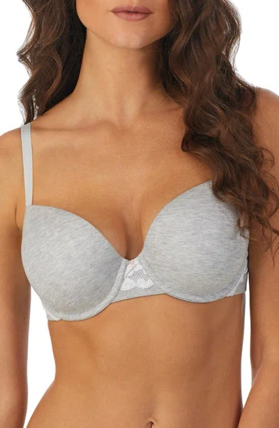 Le Mystere Cotton Touch Uplift Underwire Push-up Bra In Grey