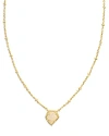 Kendra Scott Tess Station Chain Pendant Necklace In Gold Iridescent Drusy