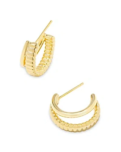 Kendra Scott Layne Double Huggie Hoop Earrings In Gold