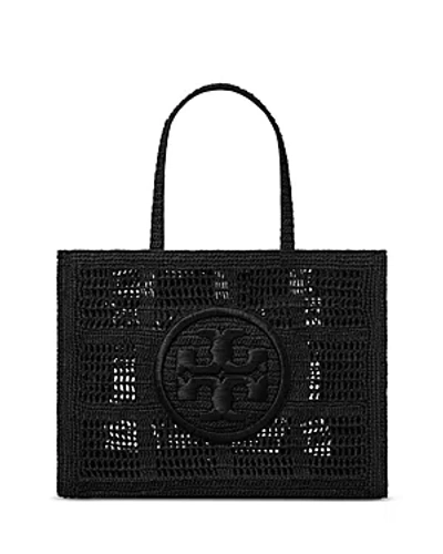 Tory Burch Ella Large Hand Crocheted Tote In Black