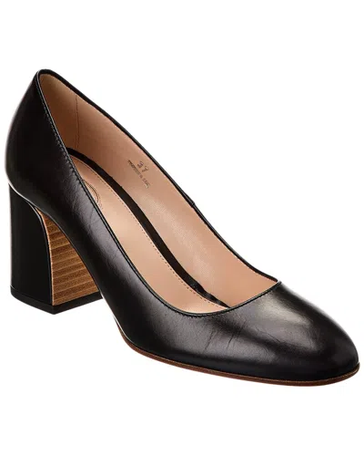 Tod's Logo Leather Pump In Black