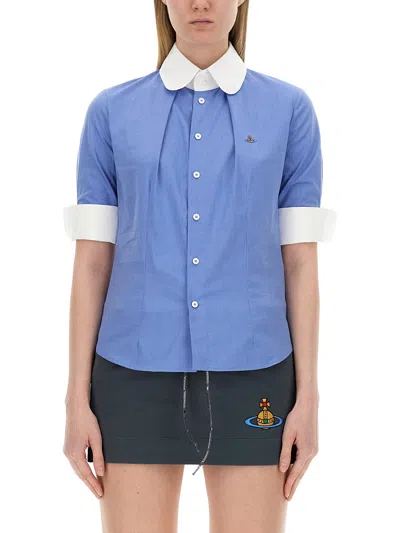 Vivienne Westwood Ss Toulouse Shirt In Azure