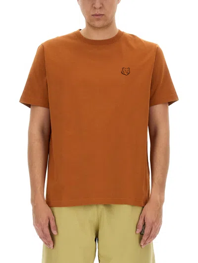 Maison Kitsuné Cotton Dpp-t-shirt In Brown