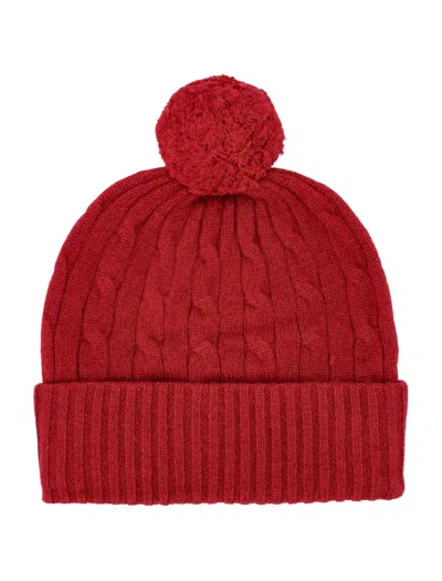 Polo Ralph Lauren Cable Knit Beanie In Holiday Red