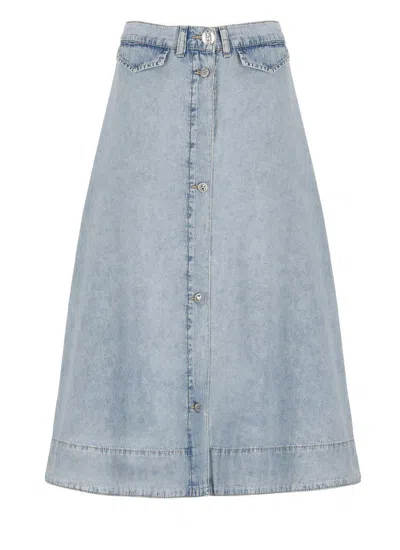M05ch1n0 Jeans Cotton Skirt In Denim