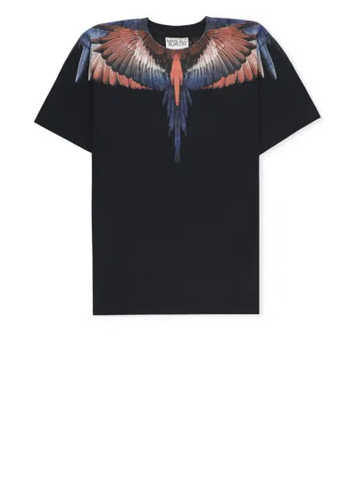 Marcelo Burlon County Of Milan Kids' T-shirt With Print In Black