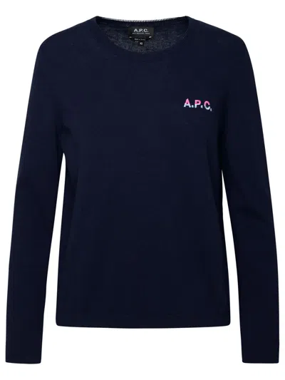 Apc Blue Soft Cotton Sweater