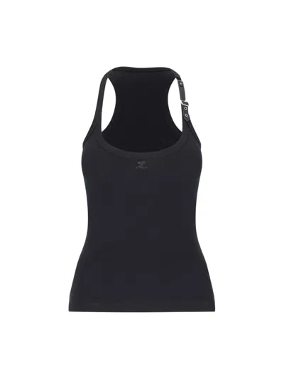 Courrèges Top Holistic Buckle In Black