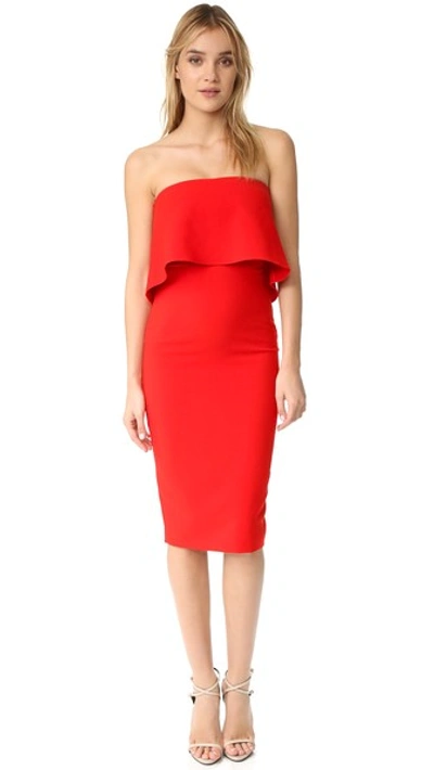 Likely Driggs Strapless Cocktail Dress In Scarlet