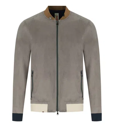 Bob Grey Bomber Jacket In Grau