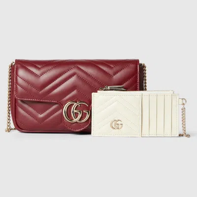 Gucci Gg Marmont Mini Bag In Red