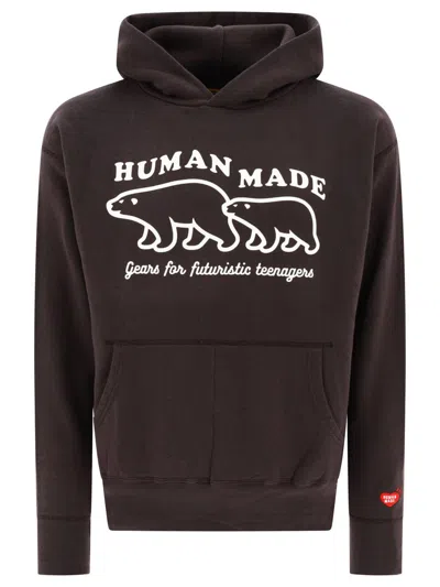 Human Made "tsuriami" Hoodie In Brown