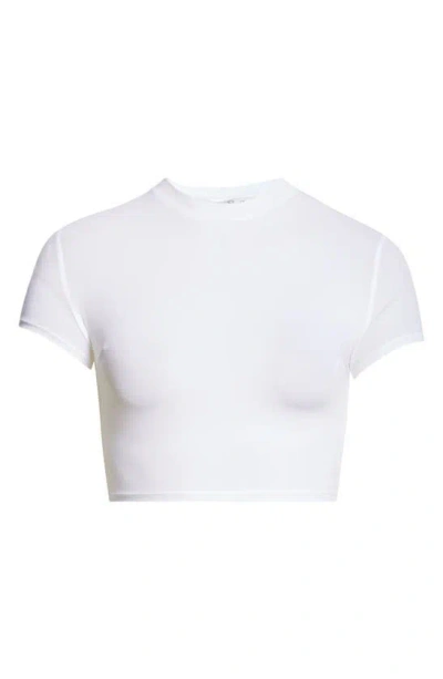 Laquan Smith Women's Stretch Cotton Crop Tee In White