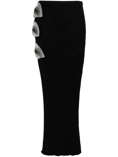 Giuseppe Di Morabito Crystal-embellished Maxi Skirt In Black  