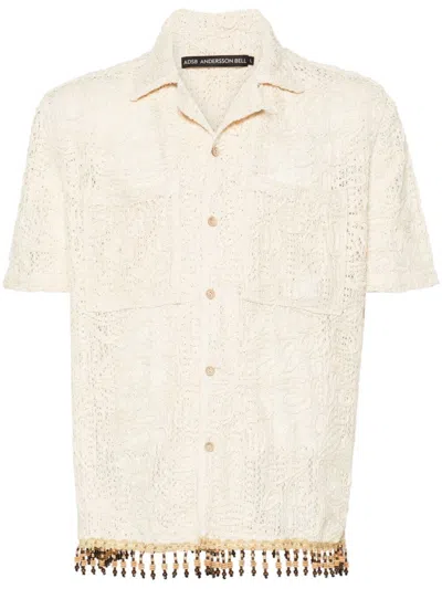 Andersson Bell Floral-jacquard Shirt In White
