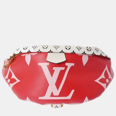 Pre-owned Louis Vuitton Limited Edition Colored Monogram Giant Bum Bag In Red