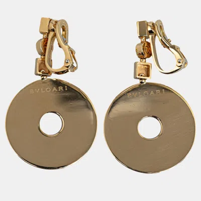 Pre-owned Bvlgari 18k Gold Lucea Drop Earrings