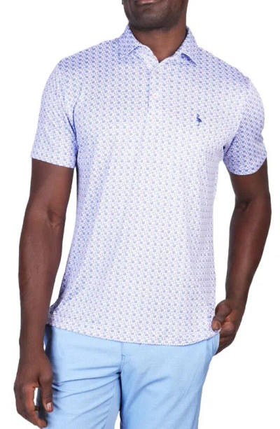 Tailorbyrd Below Deck Performance Polo In White Dove