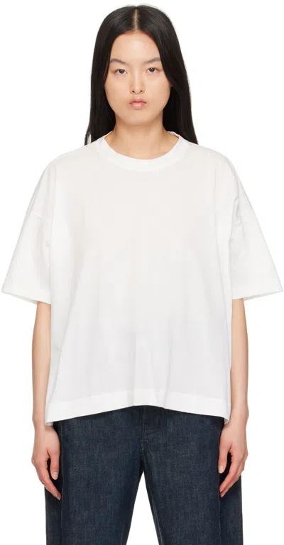 Sofie D'hoore Crew-neck Cotton T-shirt In Off-white