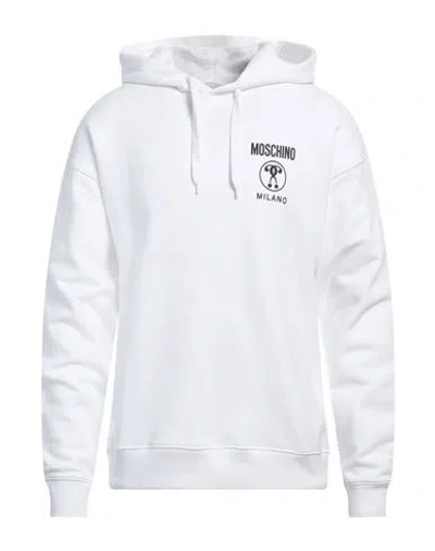 Moschino Man Sweatshirt White Size 40 Cotton