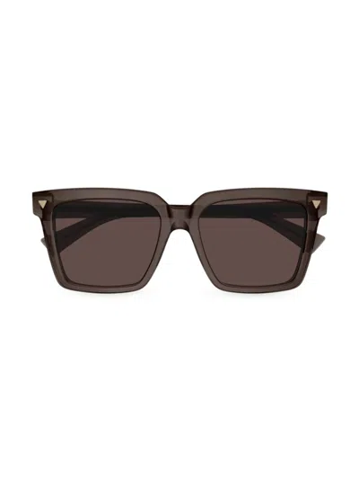 Bottega Veneta Acetate Square Sunglasses In Brown