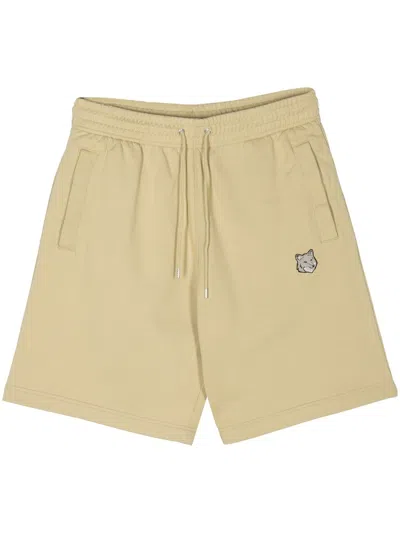 Maison Kitsuné Fox-patch Track Shorts In Green